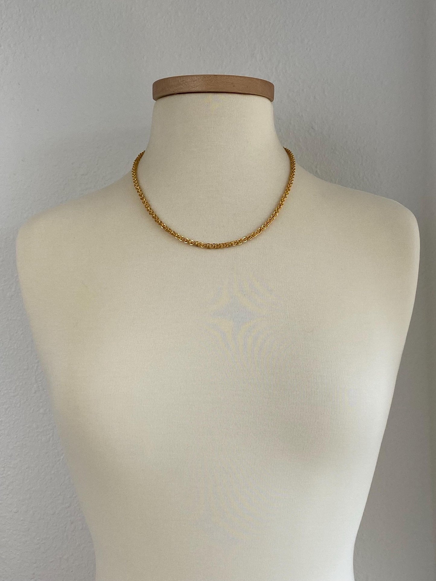 Vintage Solid 21k Yellow Gold Chunky Fancy Chain Necklace - 20.25 inches