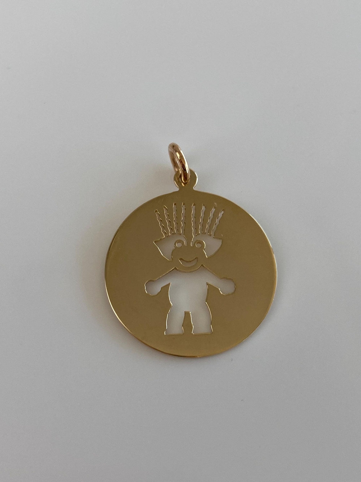 Vintage Solid 14k Yellow Gold Troll Charm