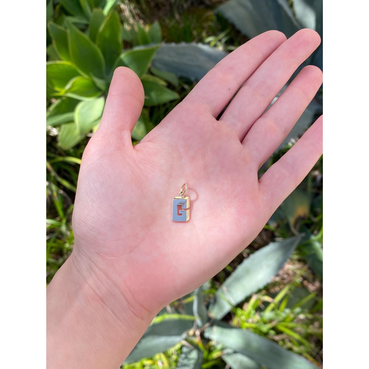Vintage Solid 14k Yellow Gold Initial 'G' Charm