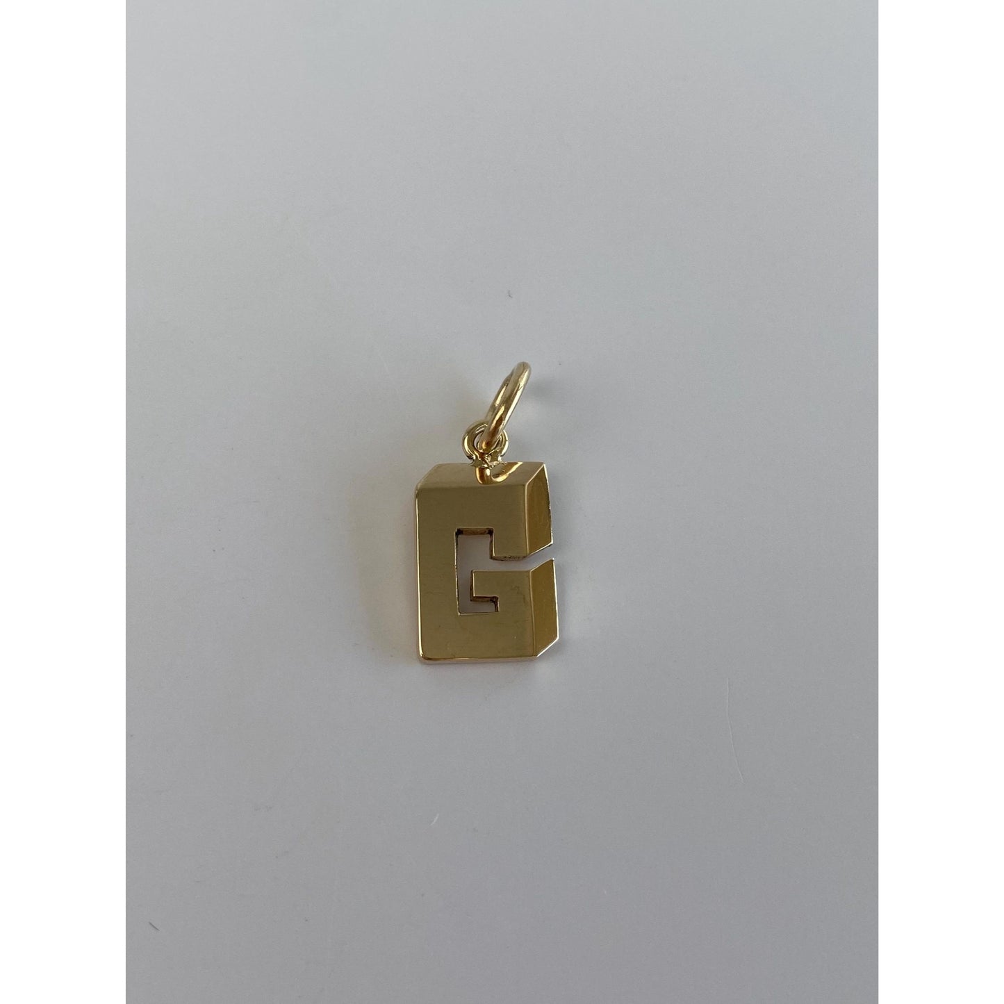 Vintage Solid 14k Yellow Gold Initial 'G' Charm