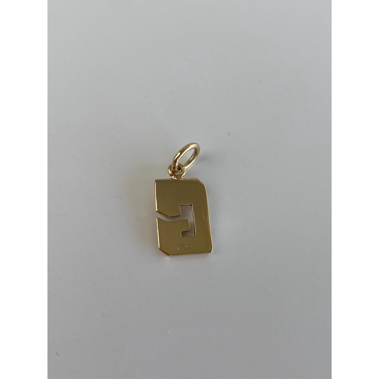 Vintage Solid 14k Yellow Gold Initial 'G' Charm
