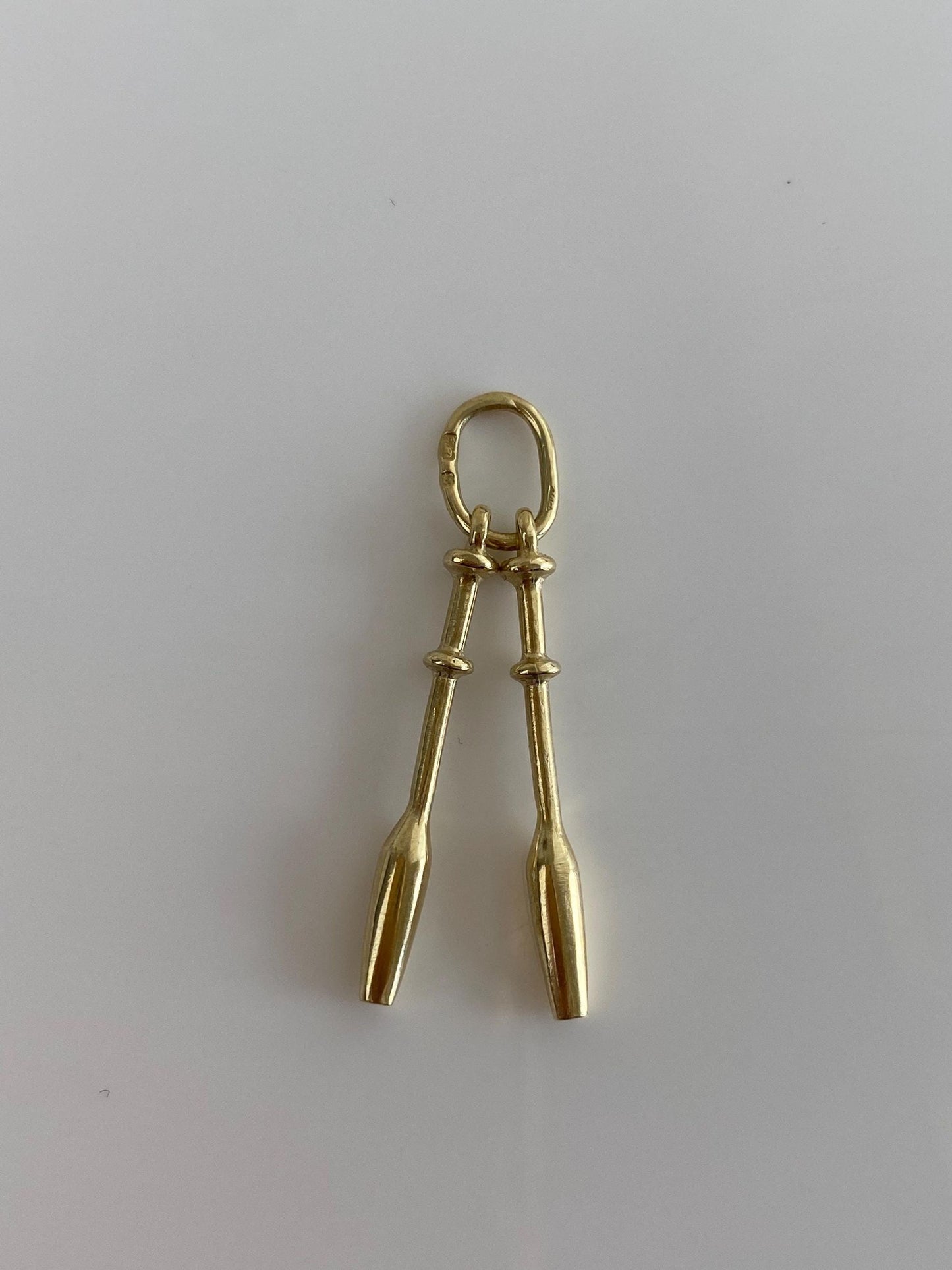Vintage Solid 14k Yellow Gold Stick Charm