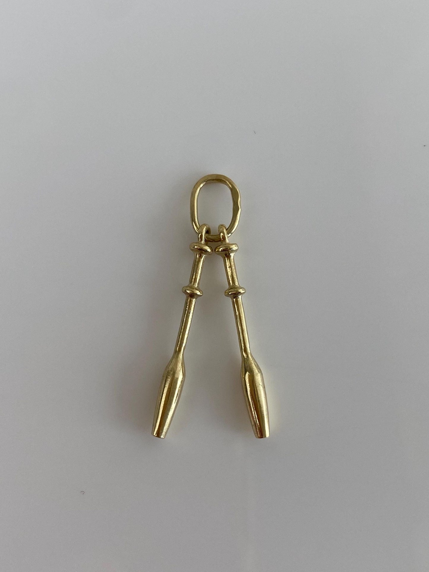 Vintage Solid 14k Yellow Gold Stick Charm