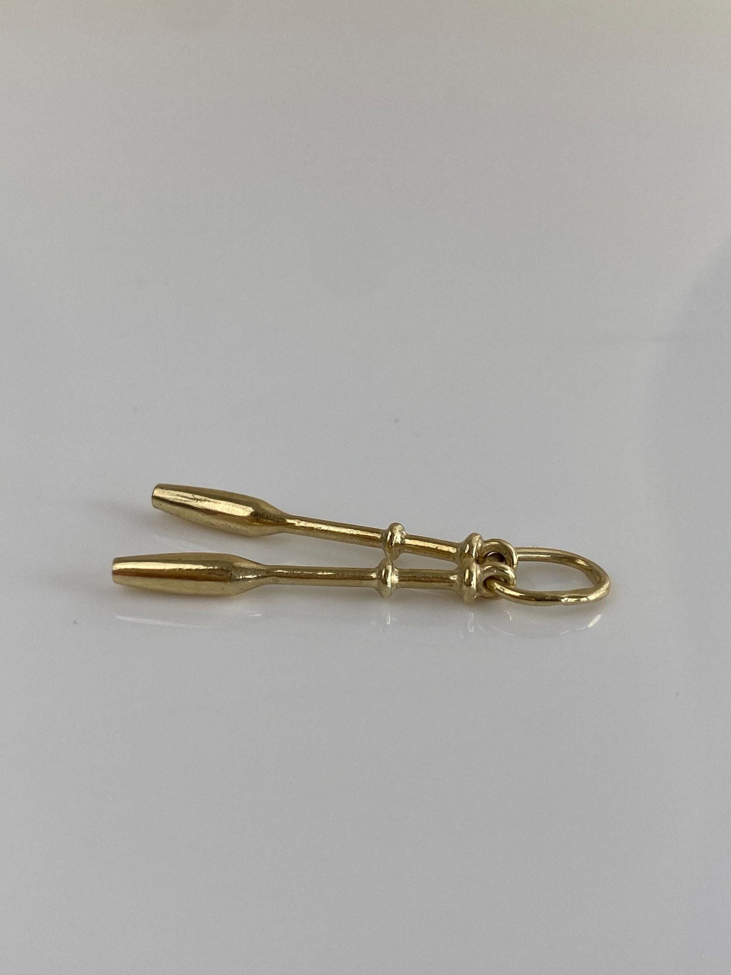 Vintage Solid 14k Yellow Gold Stick Charm