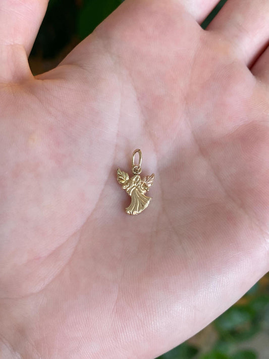 Vintage Solid 10k Black Hills Gold Angel Charm