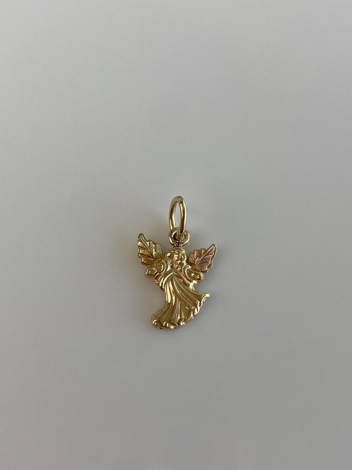 Vintage Solid 10k Black Hills Gold Angel Charm