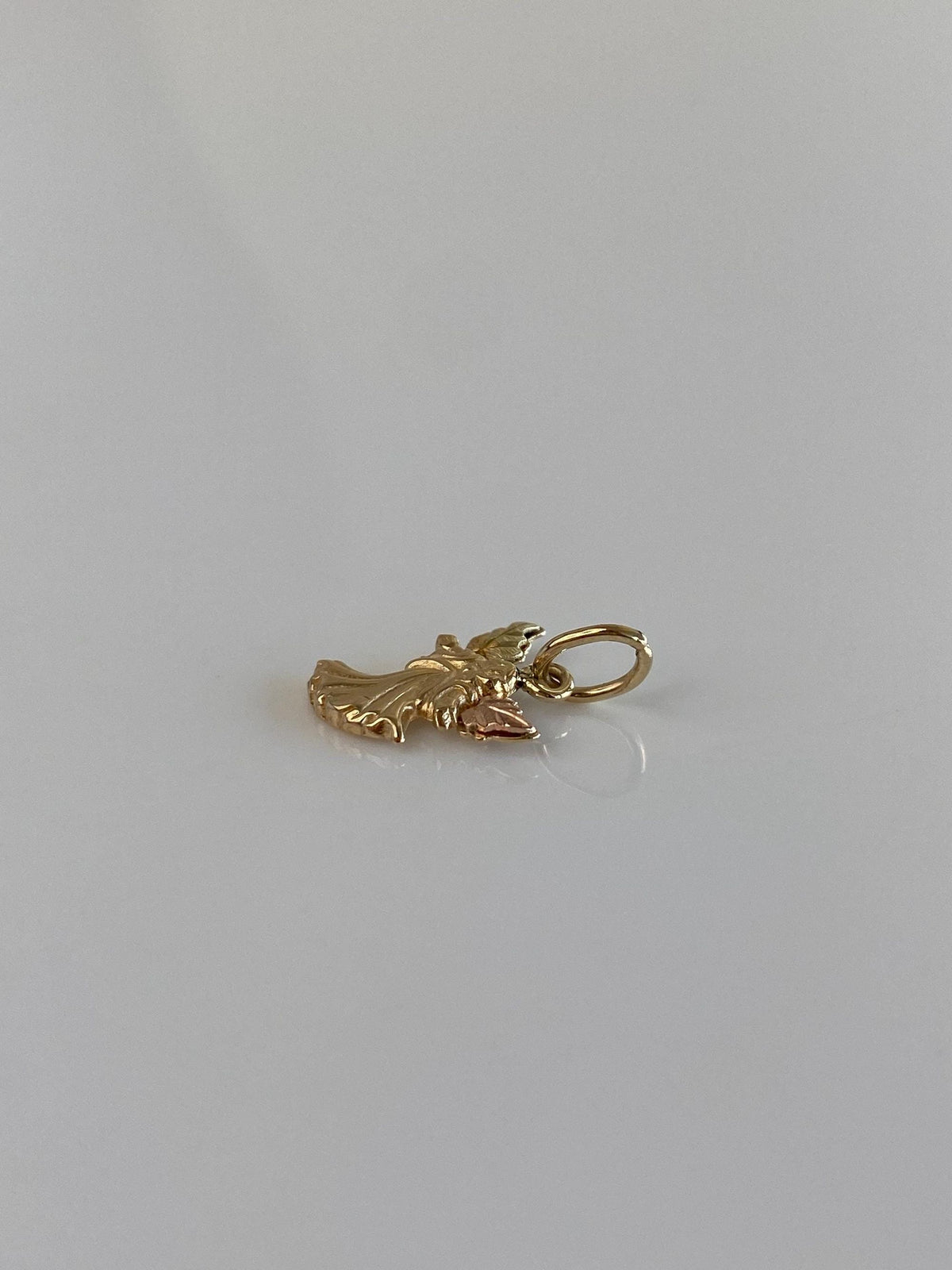Vintage Solid 10k Black Hills Gold Angel Charm