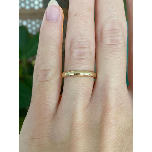 Vintage Solid 14k Yellow Gold Ring Band - Size 6