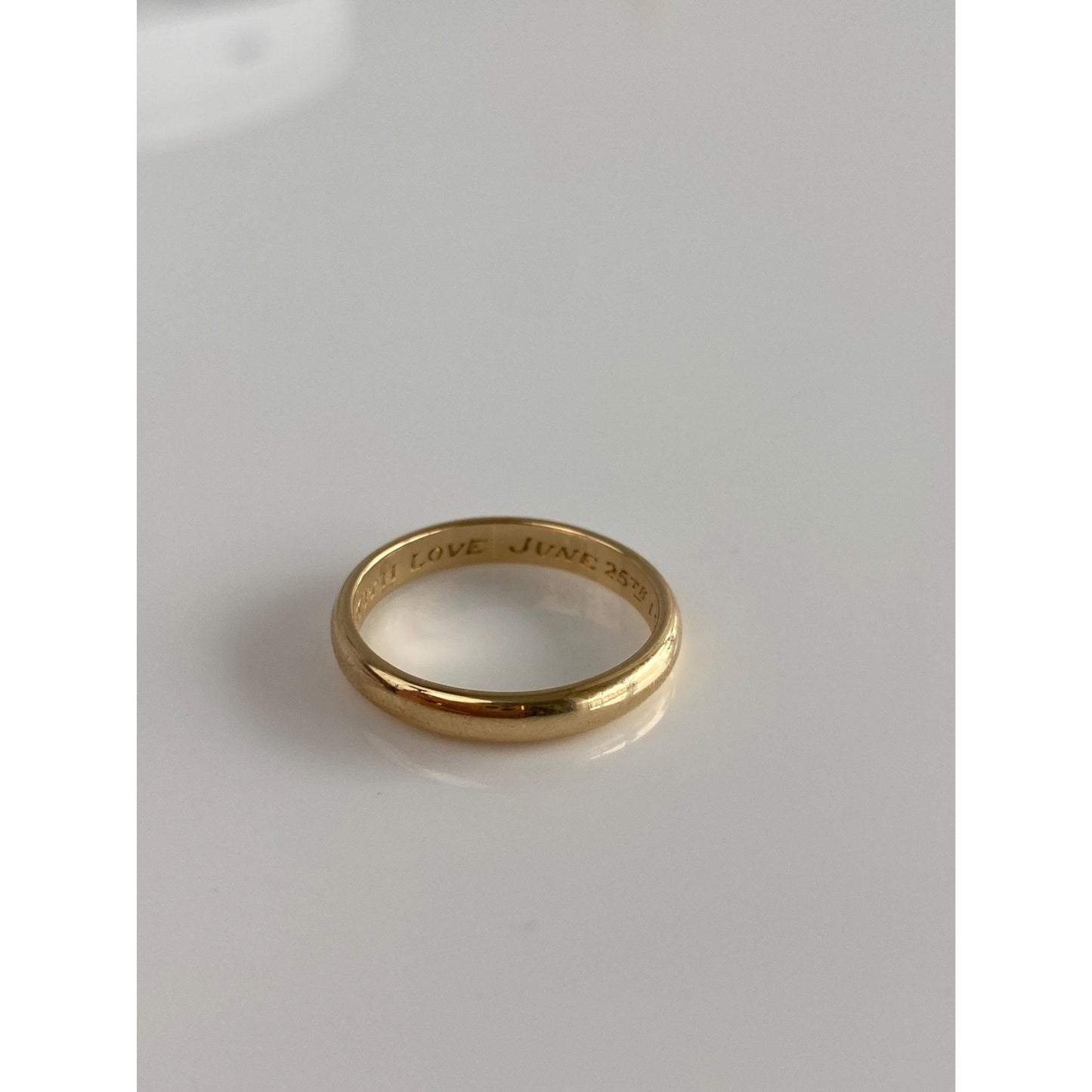 Vintage Solid 14k Yellow Gold Ring Band - Size 6