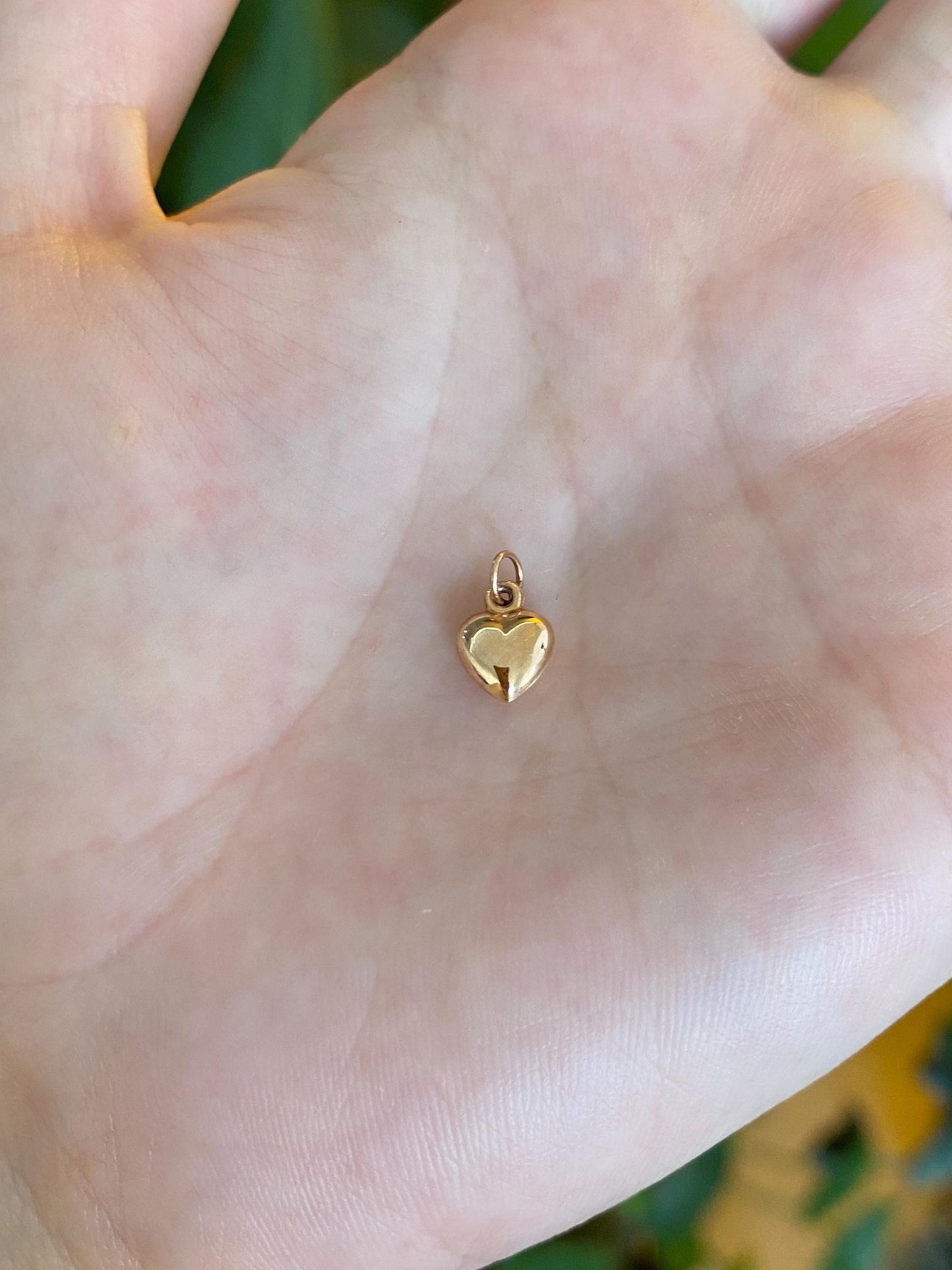 Vintage 14k Rose Gold Little Puffy Heart Charm