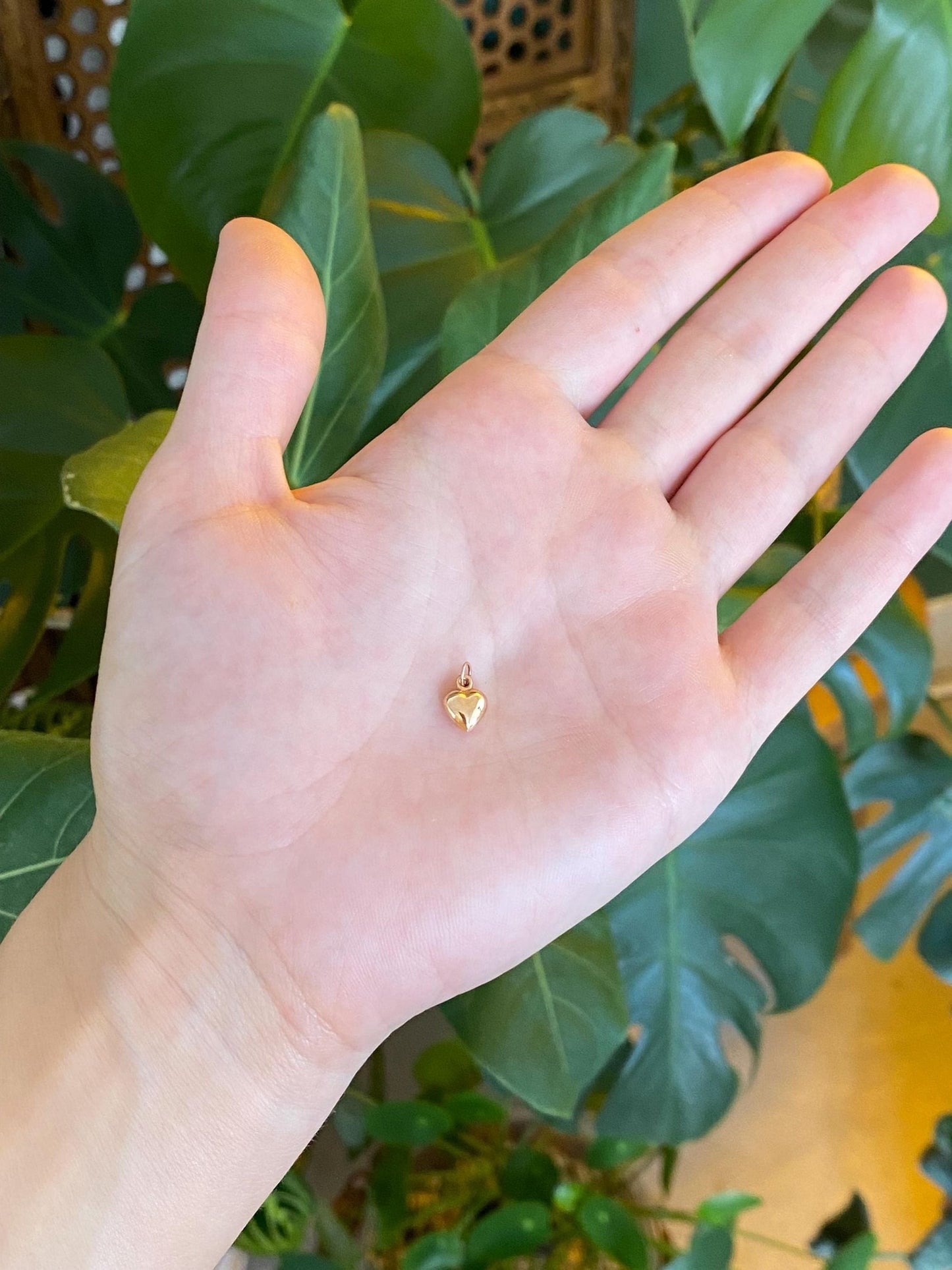Vintage 14k Rose Gold Little Puffy Heart Charm