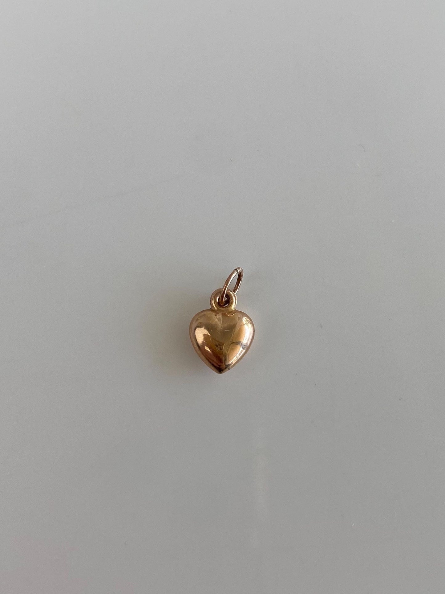 Vintage 14k Rose Gold Little Puffy Heart Charm