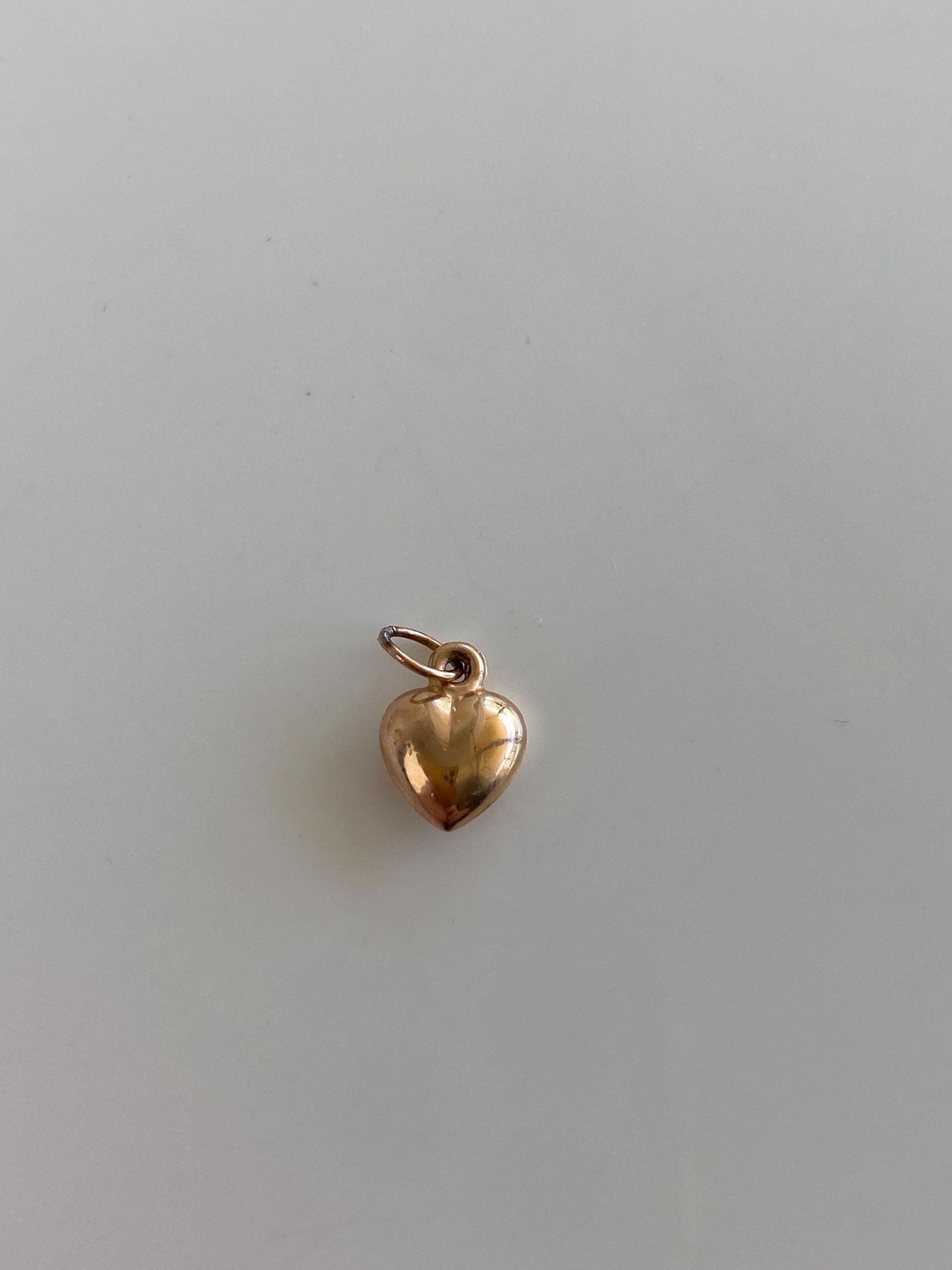 Vintage 14k Rose Gold Little Puffy Heart Charm