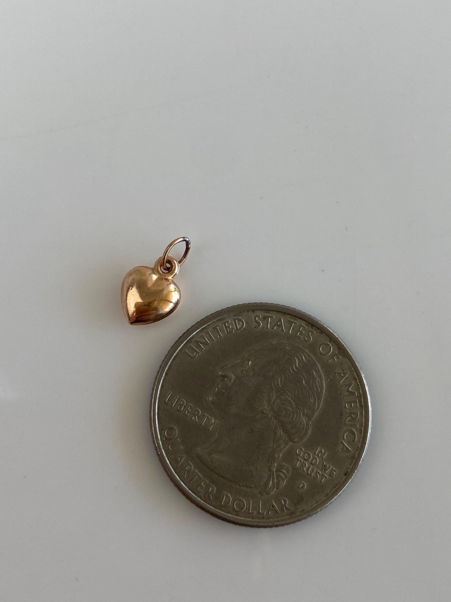 Vintage 14k Rose Gold Little Puffy Heart Charm