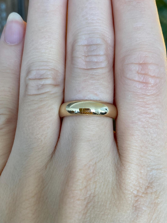 Vintage Solid 14k Yellow Gold Ring Band - Size 7