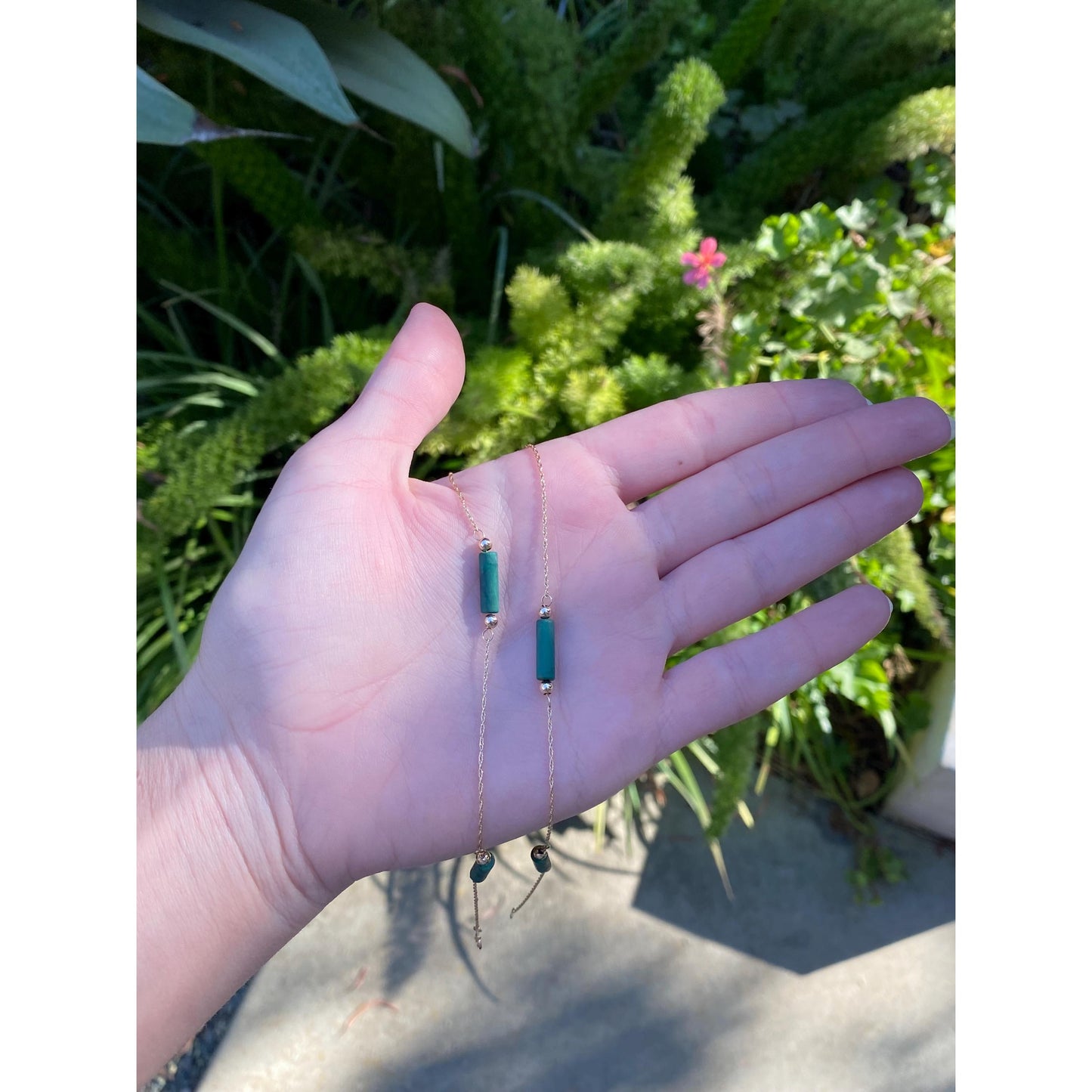 Vintage Solid 14k Yellow Malachite Gold Ball Twist Chain Necklace - 15.75 inches