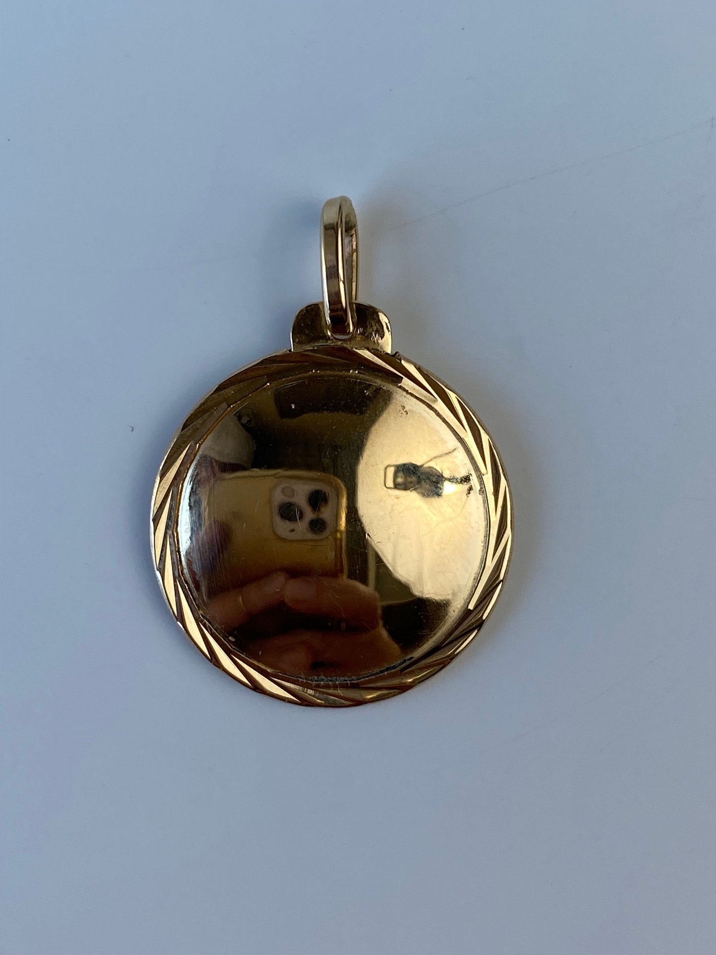 Vintage Solid 14k Yellow Gold Large Aquarius Zodiac Charm