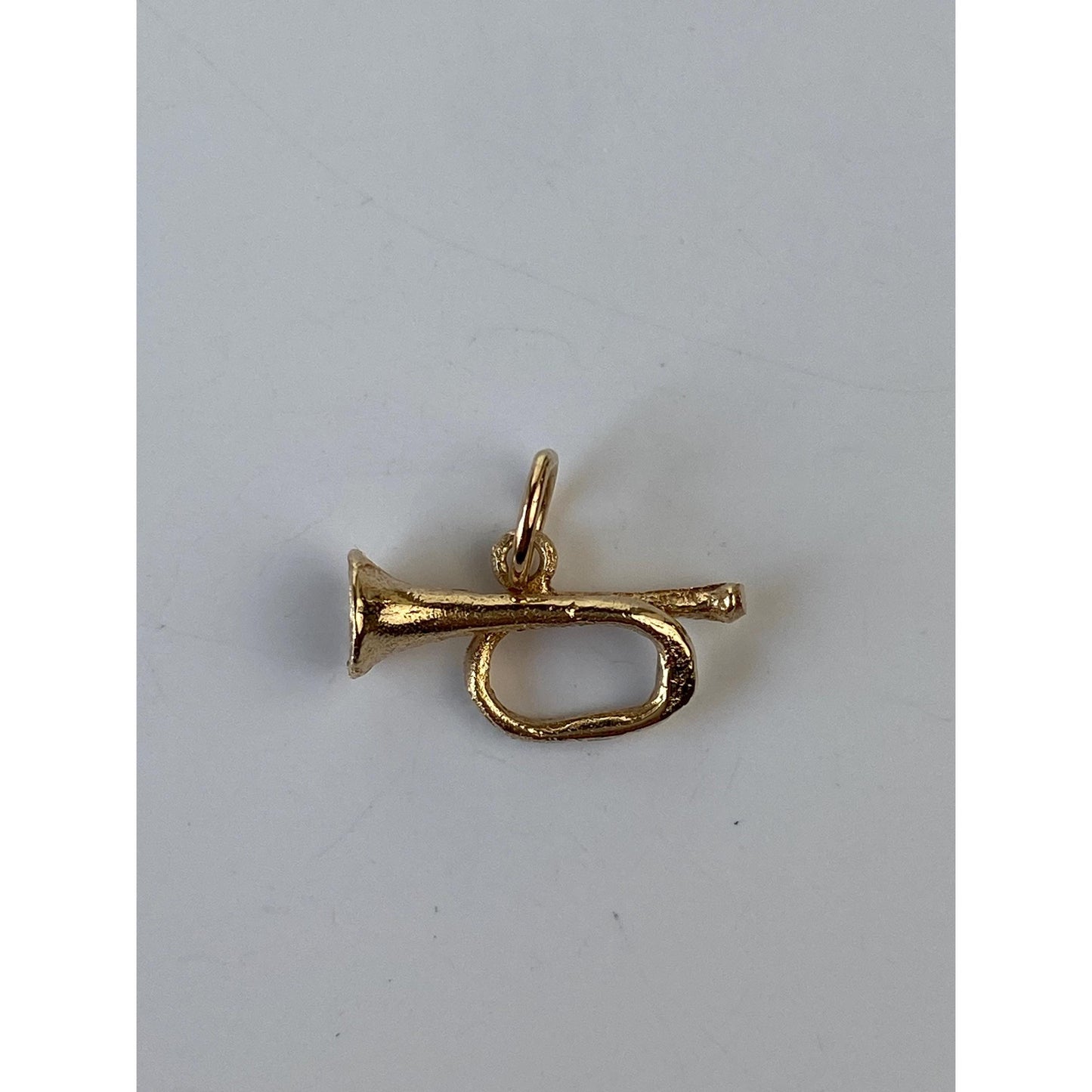 Vintage Solid 14k Yellow Gold Trumpet Charm
