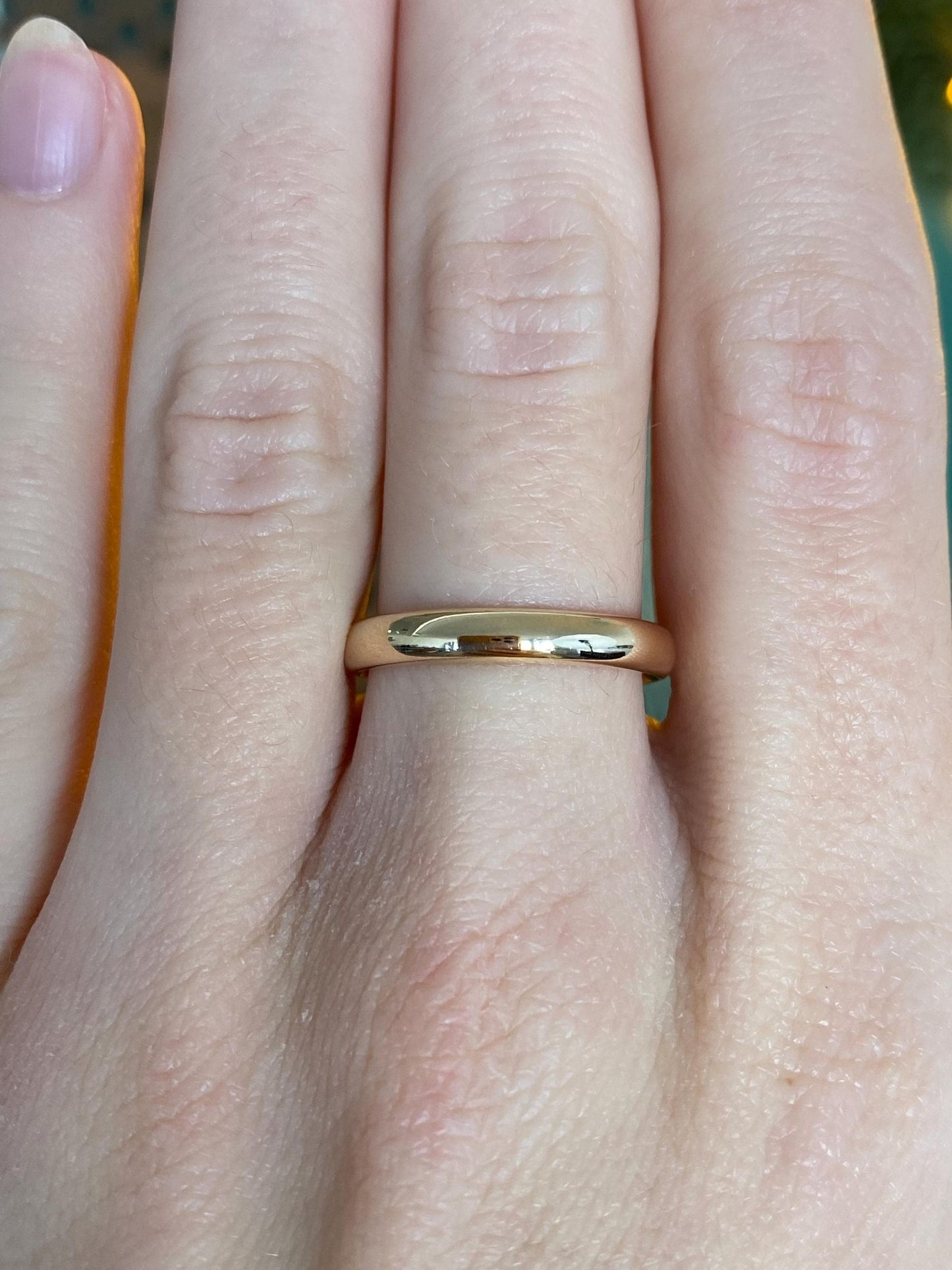 Vintage Solid 14k Yellow Gold Ring Band - Size 7.5