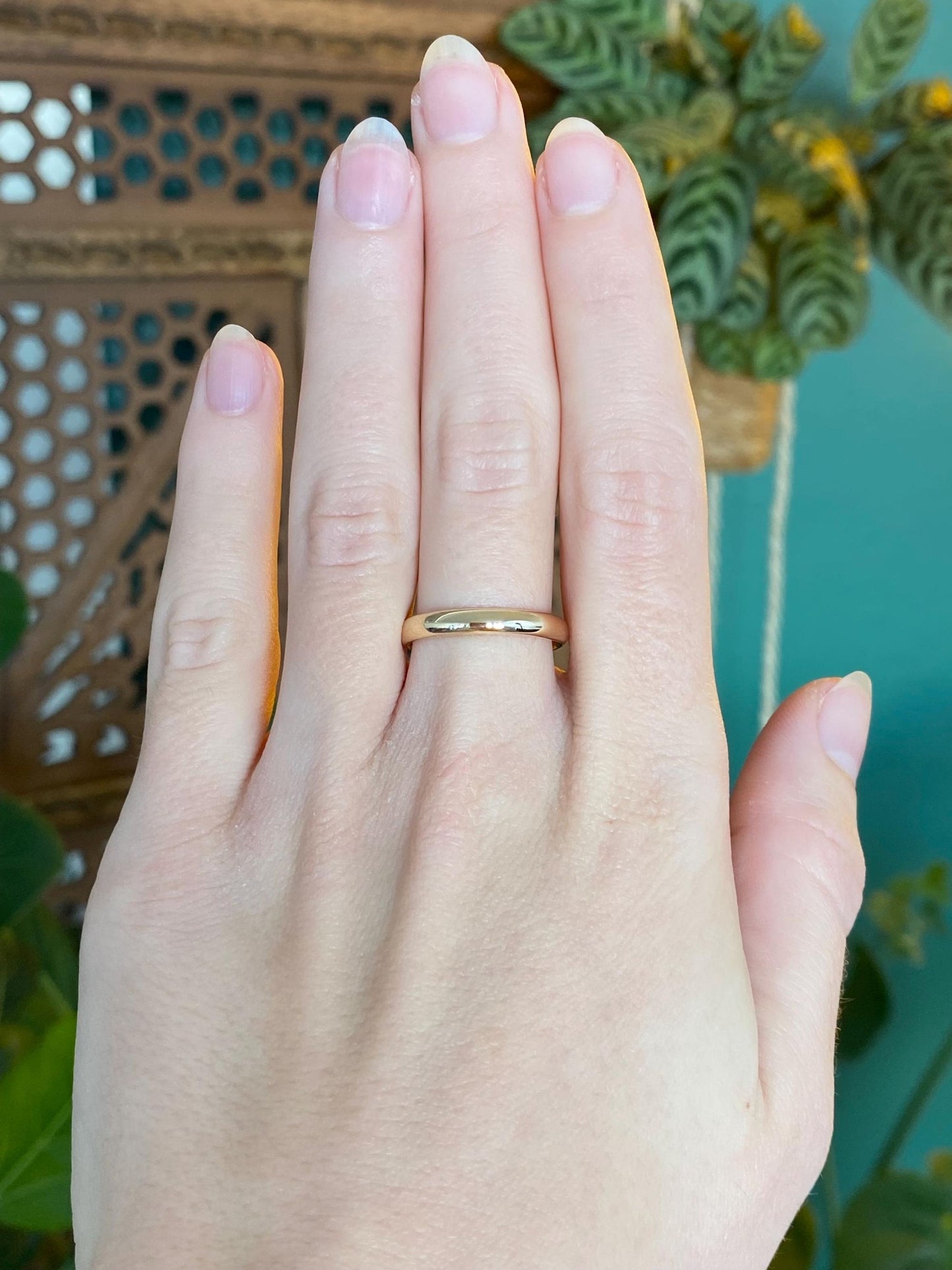 Vintage Solid 14k Yellow Gold Ring Band - Size 7.5