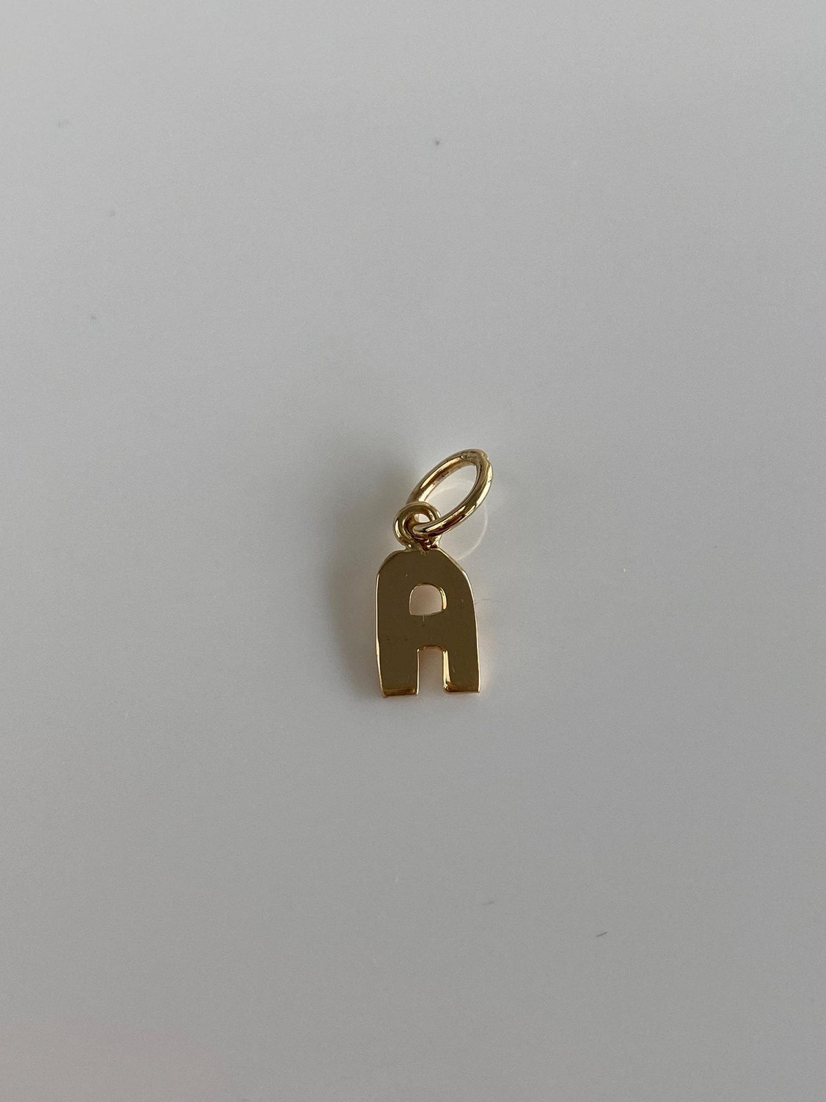 Solid 14k Yellow Gold Initial 'A' Charm