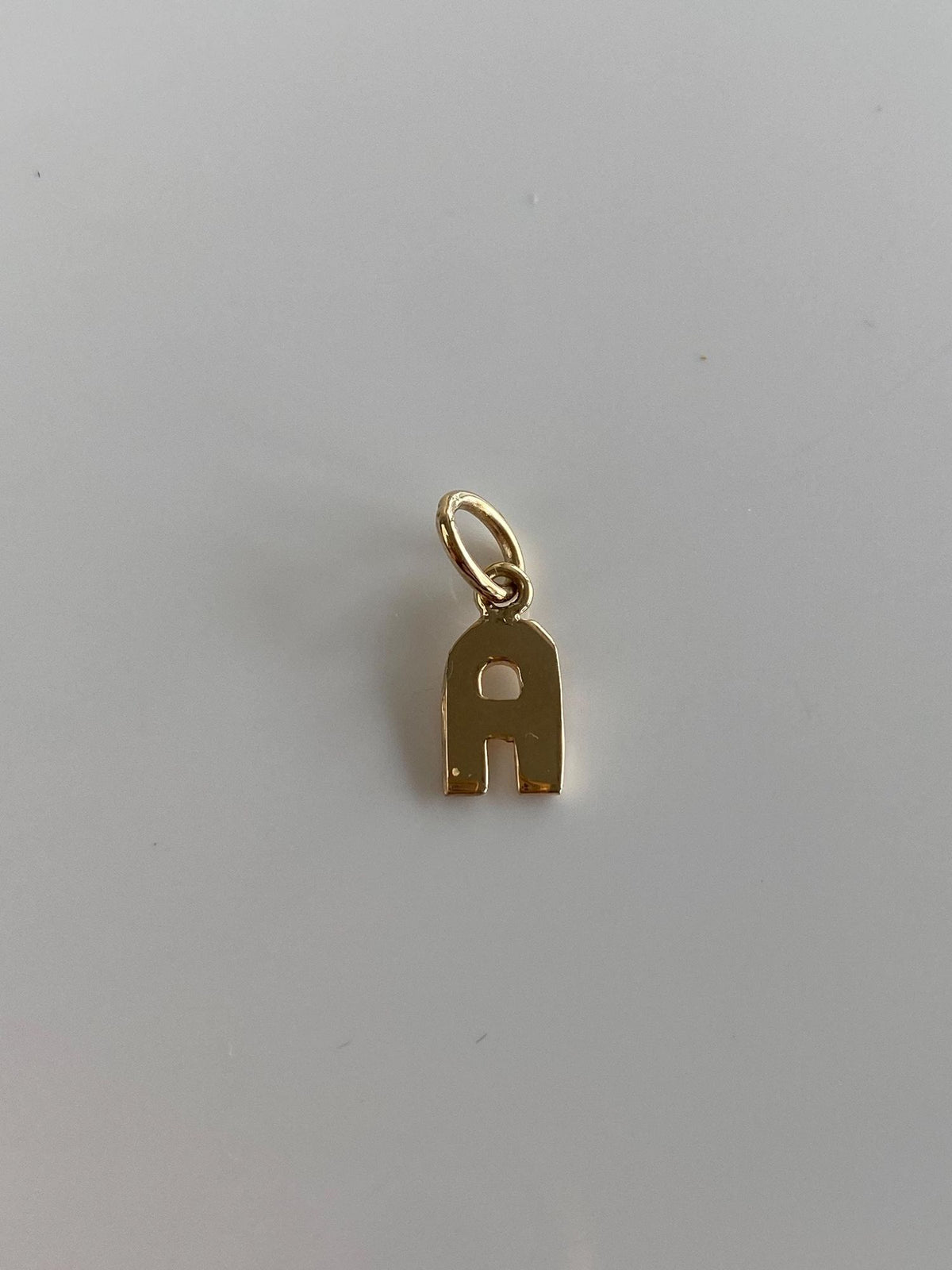Solid 14k Yellow Gold Initial 'A' Charm