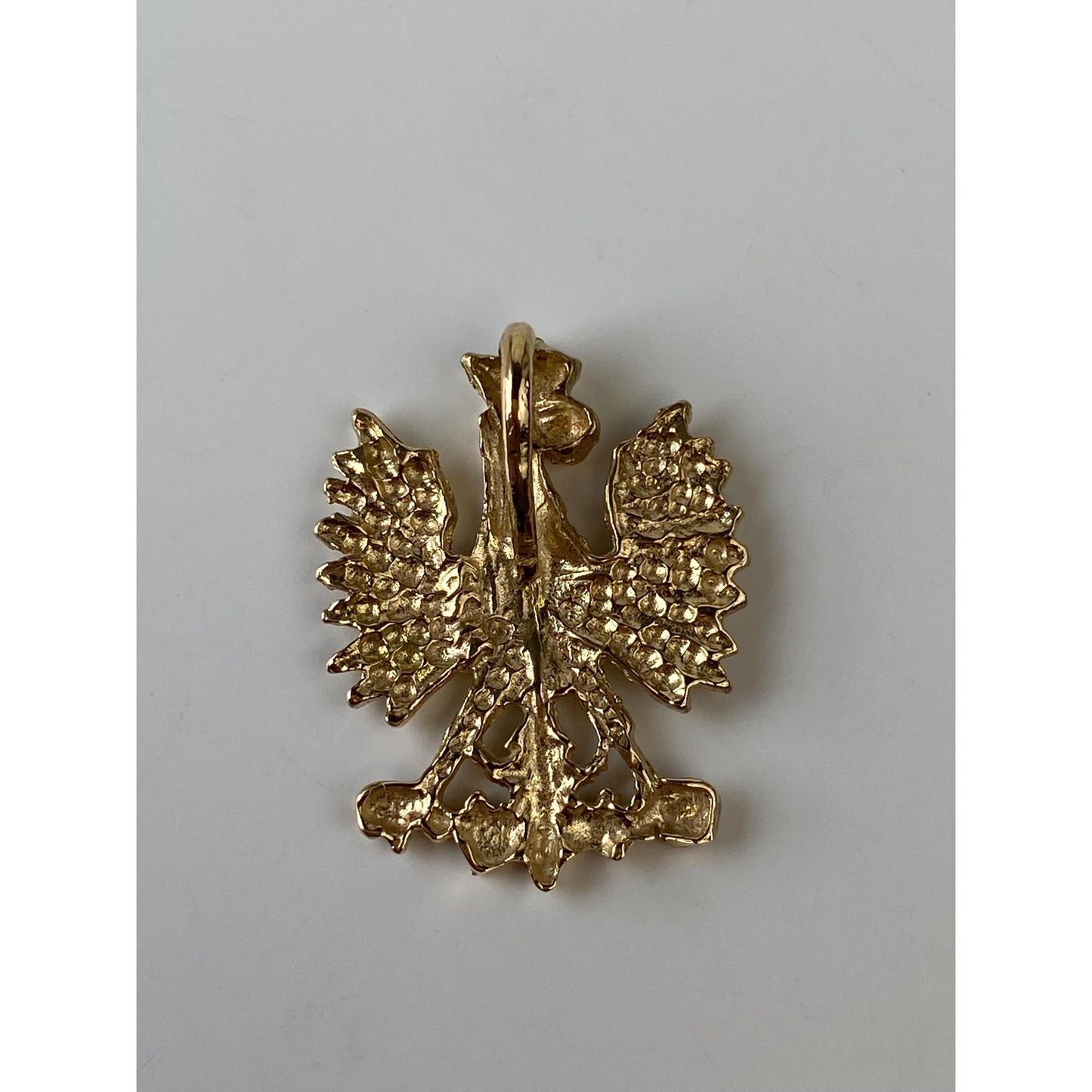 Vintage Solid 14k Yellow Gold Diamond Cut Eagle Charm