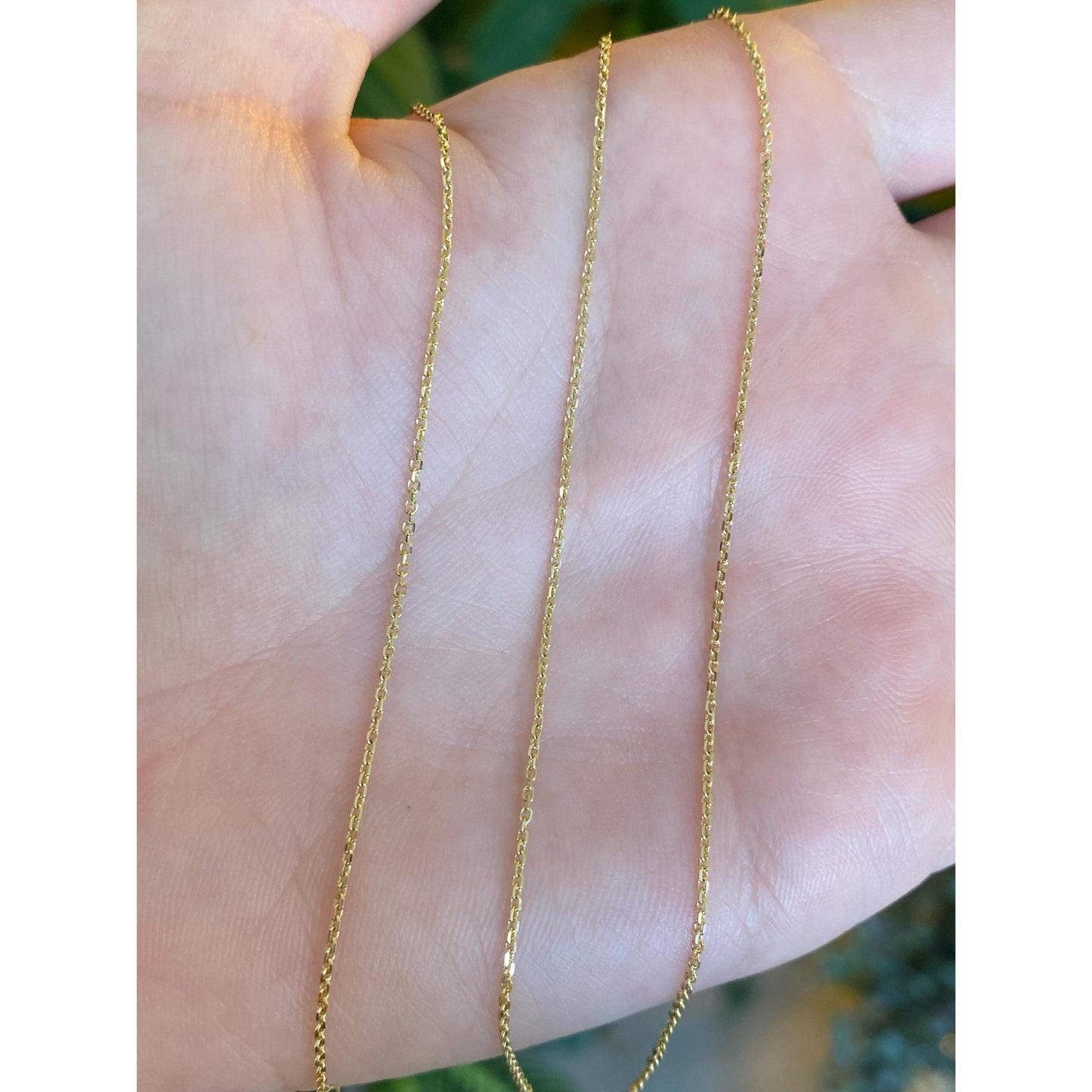 Vintage Solid 14k Yellow Gold Tight Cable Chain Necklace - 18 inches