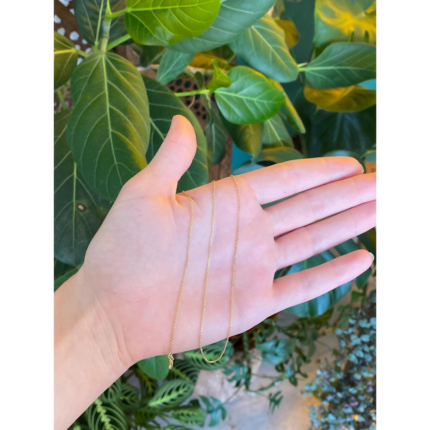 Vintage Solid 14k Yellow Gold Tight Cable Chain Necklace - 18 inches