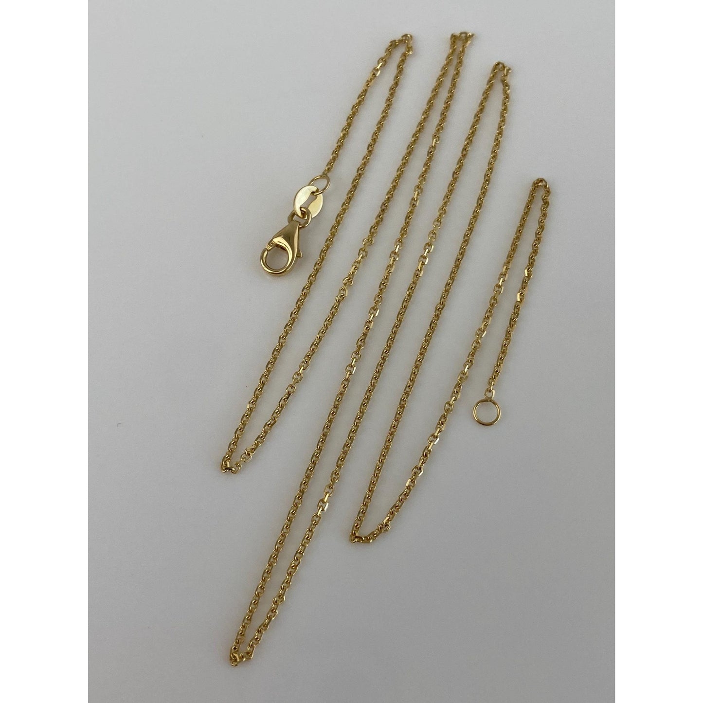 Vintage Solid 14k Yellow Gold Tight Cable Chain Necklace - 18 inches