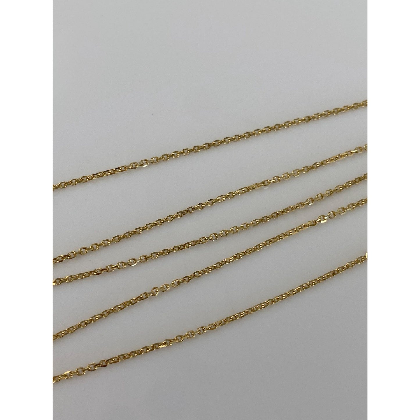 Vintage Solid 14k Yellow Gold Tight Cable Chain Necklace - 18 inches