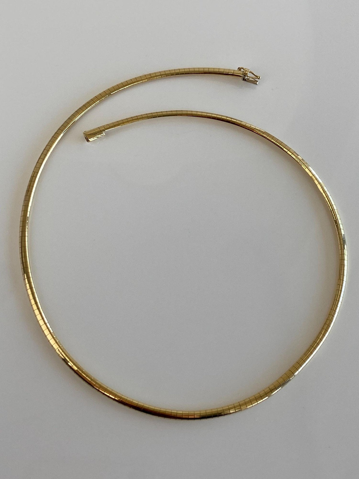 Vintage Solid 14k Yellow Gold Omega Chain Necklace - 16 inches