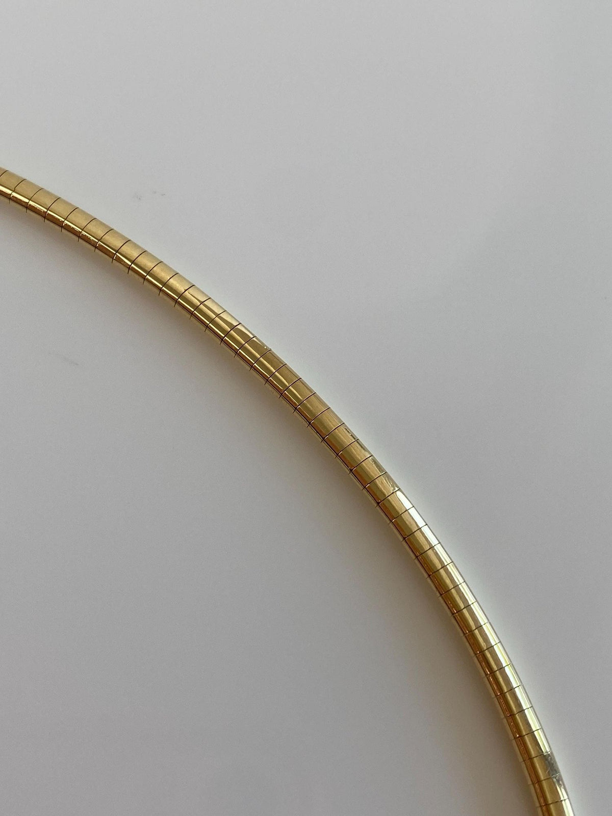 Vintage Solid 14k Yellow Gold Omega Chain Necklace - 16 inches