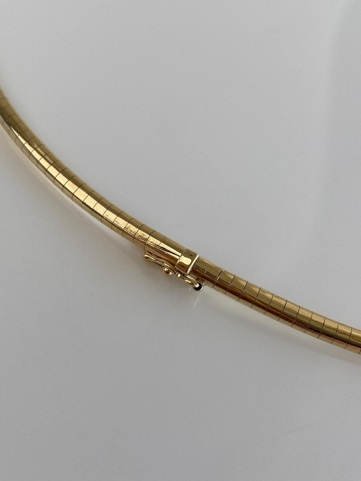 Vintage Solid 14k Yellow Gold Omega Chain Necklace - 16 inches