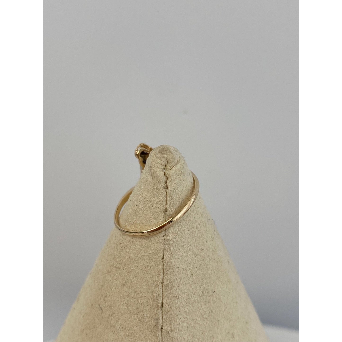 Vintage Solid 14k Yellow Gold Diamond Twist Ring - Size 6.25