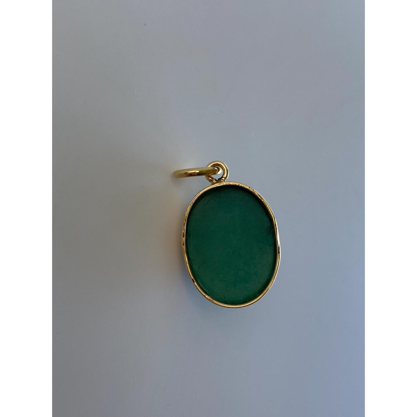 Vintage Solid 14k Yellow Gold Turquoise Stone Charm