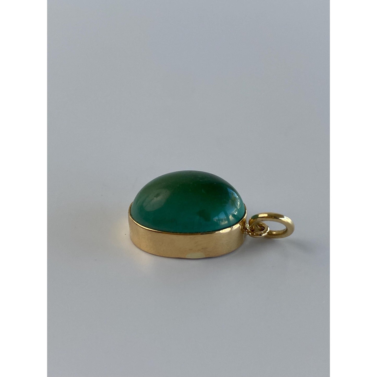 Vintage Solid 14k Yellow Gold Turquoise Stone Charm