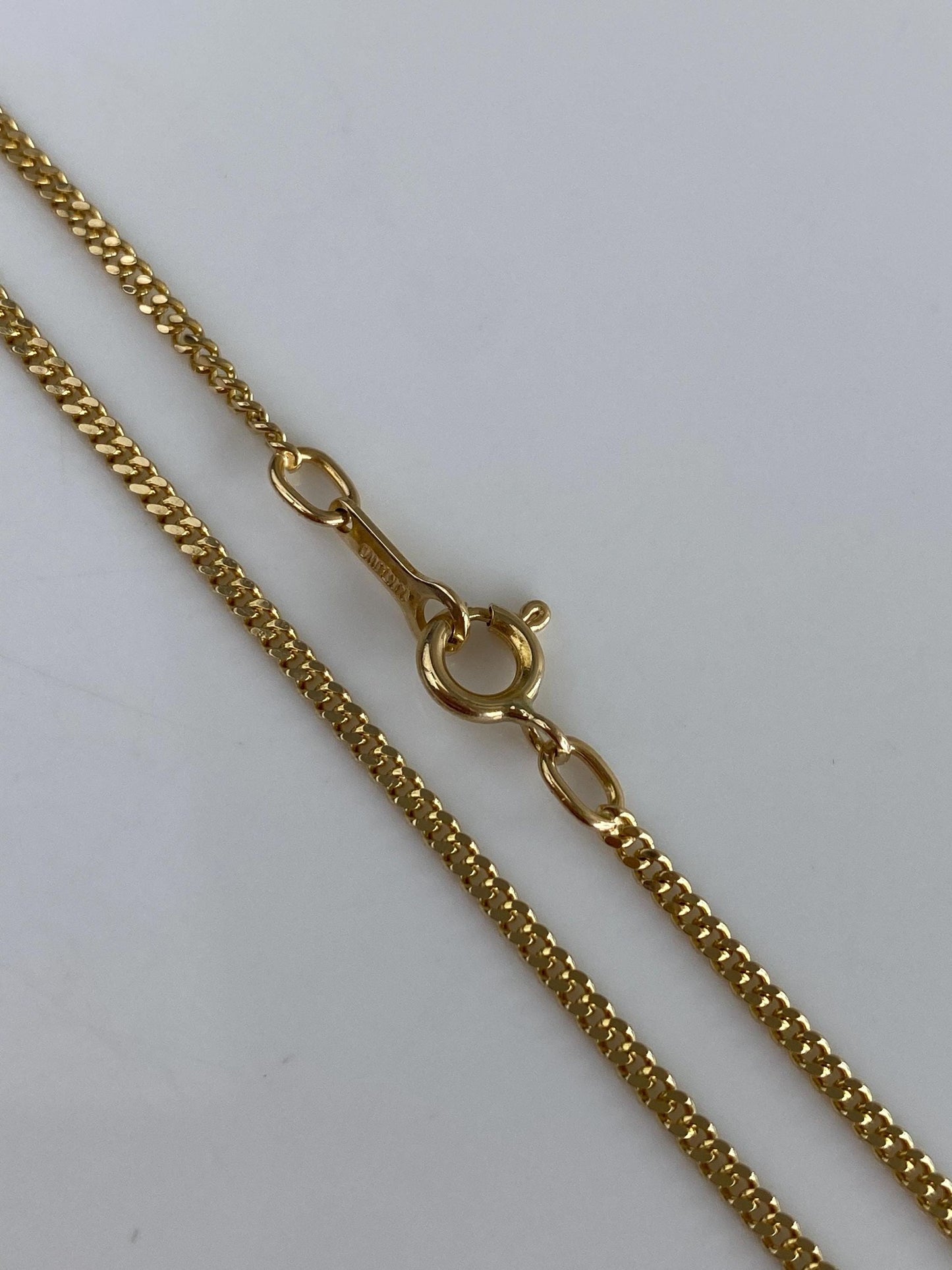 Vintage Solid 14k Yellow Gold Curb Chain Necklace - 20.5 inches