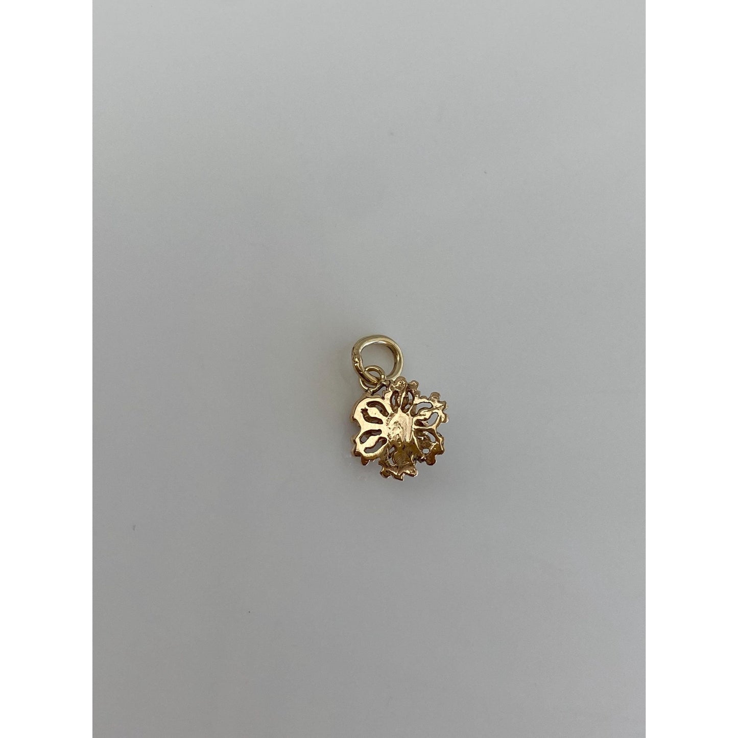 Vintage Solid 14k Yellow Gold Diamond Stick Pin Conversion Charm