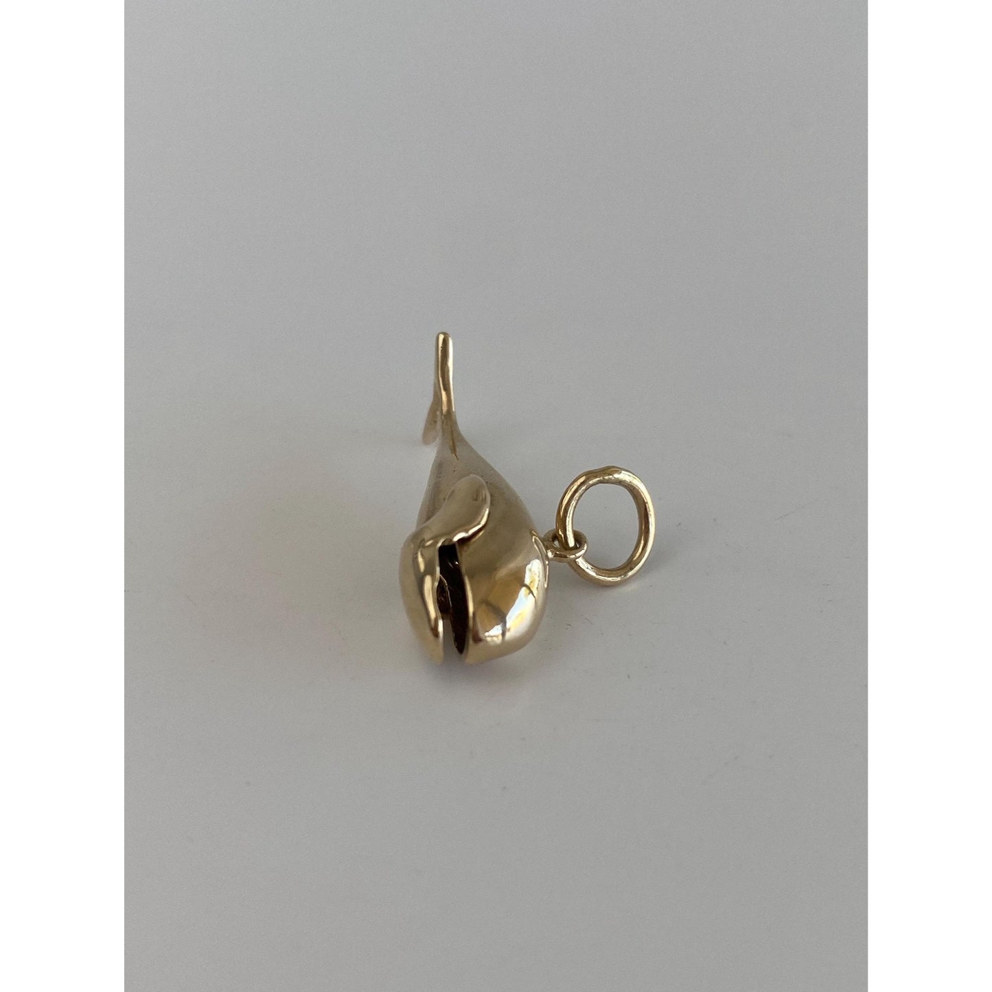 Vintage 10k Yellow Gold Articulated Whale Charm