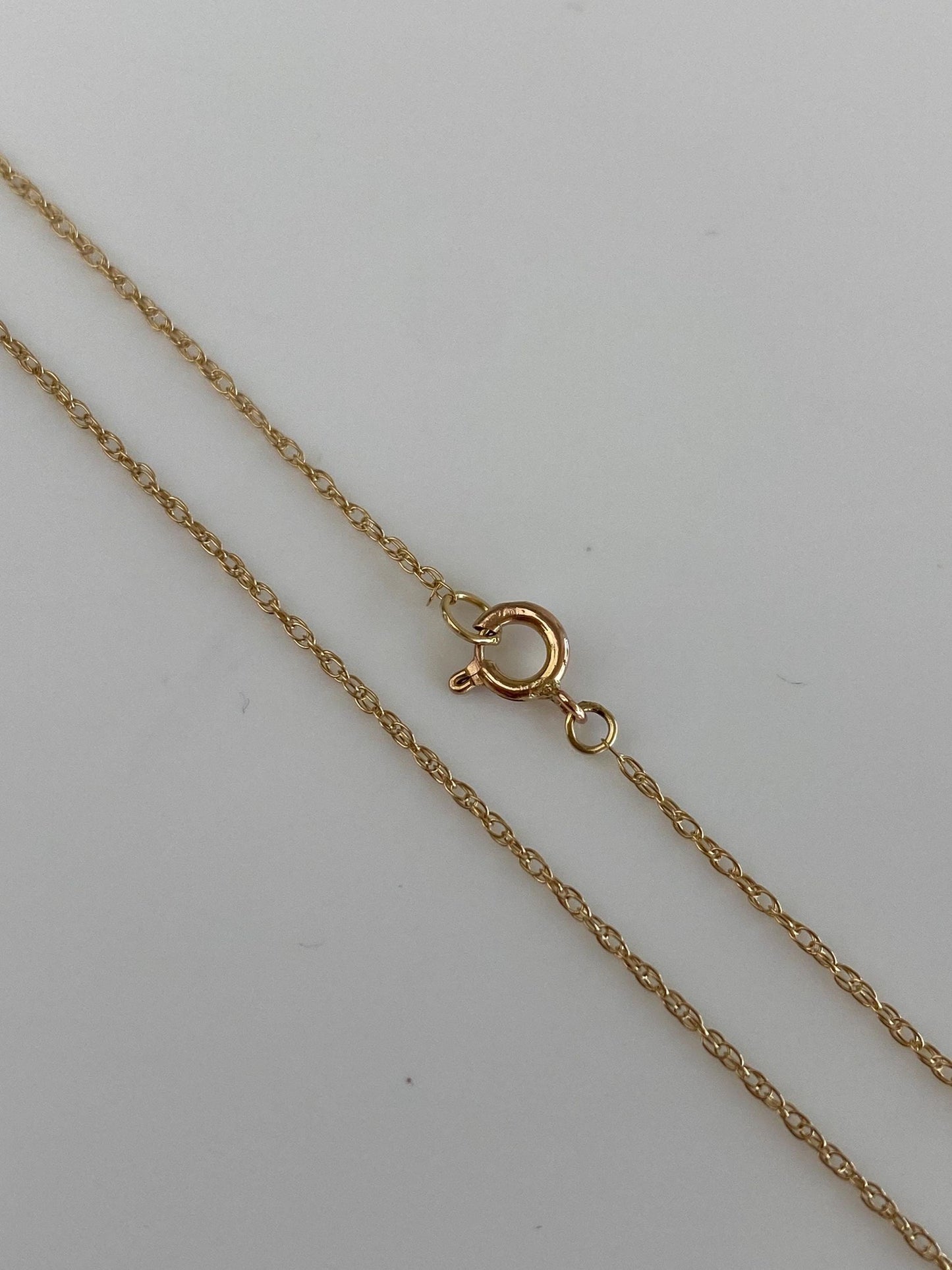 Vintage Solid 14k Yellow Gold Dainty Chain Necklace - 19.75 inches