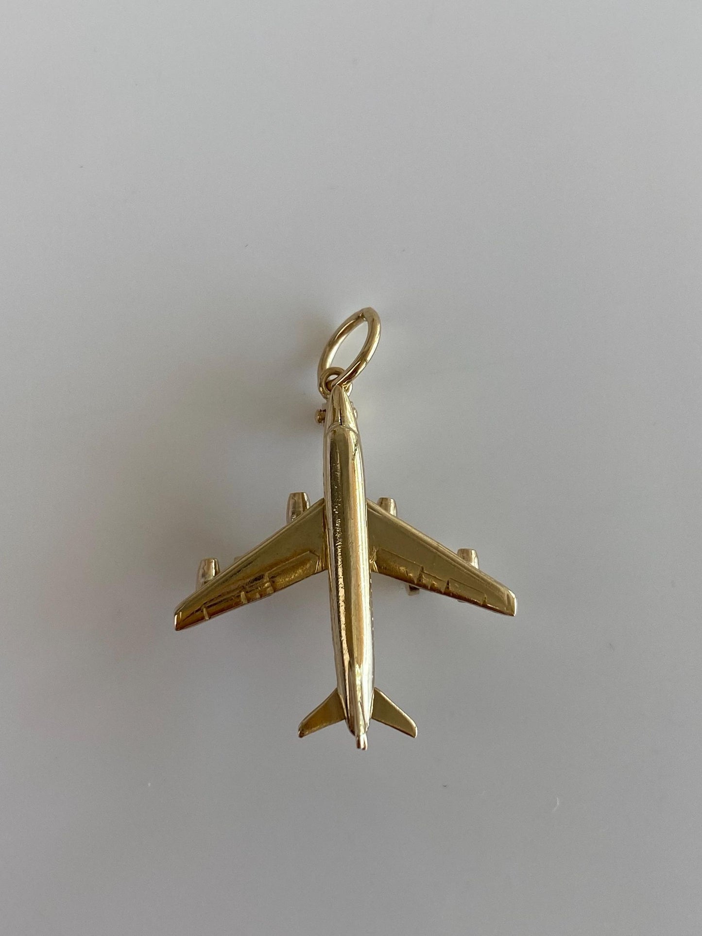 Vintage 14k Yellow Gold Airplane Charm