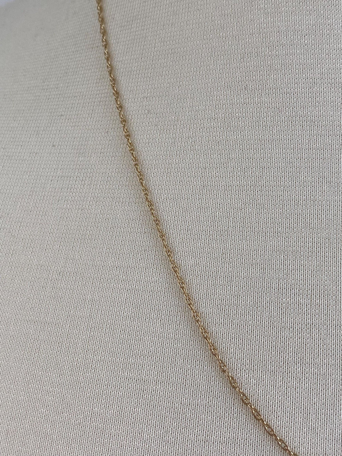 Vintage Solid 14k Yellow Gold Dainty Chain Necklace - 21.5 inches