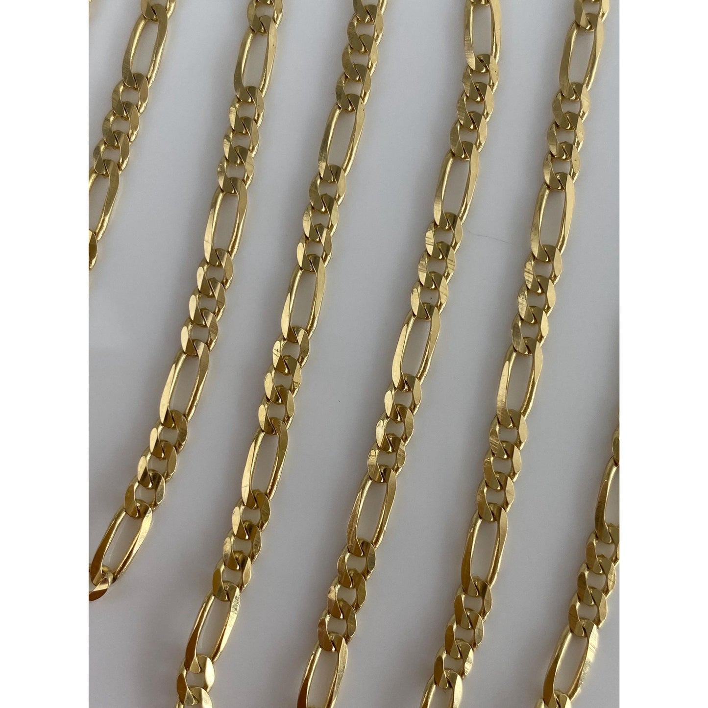 Vintage Solid 14k Yellow Gold Figaro Chain Necklace - 20.25 inches