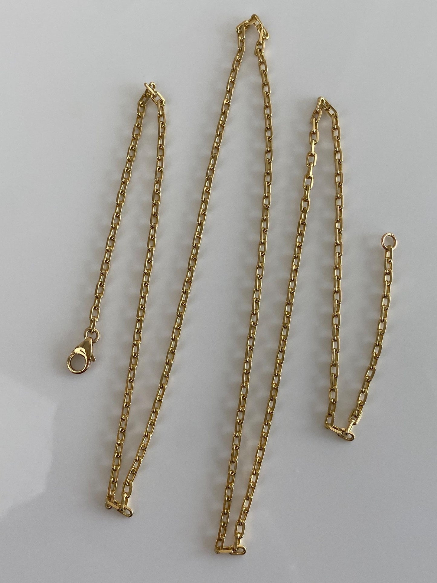 Vintage Solid 18k Yellow Gold Biker Link Chain Necklace - 24.25 inches