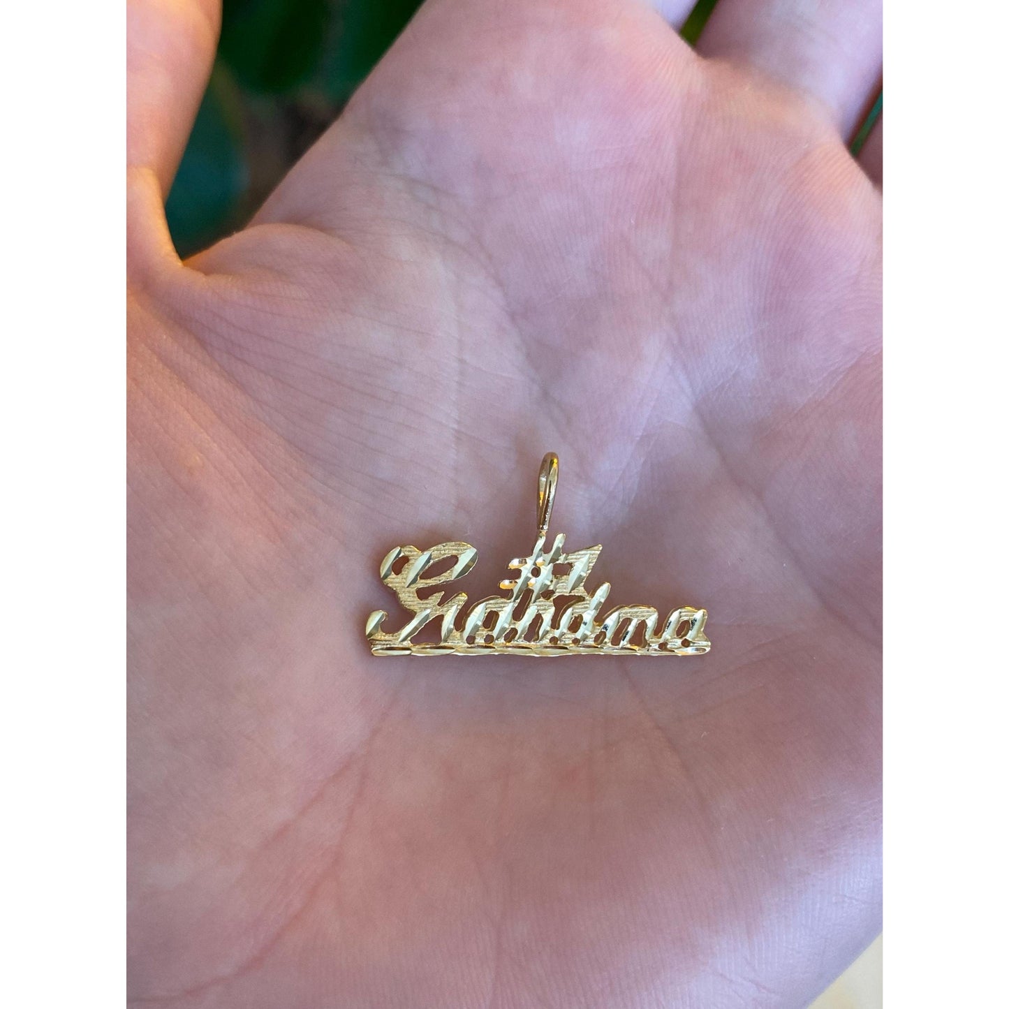 Vintage Solid 14k Yellow Gold #1 Grandma Charm