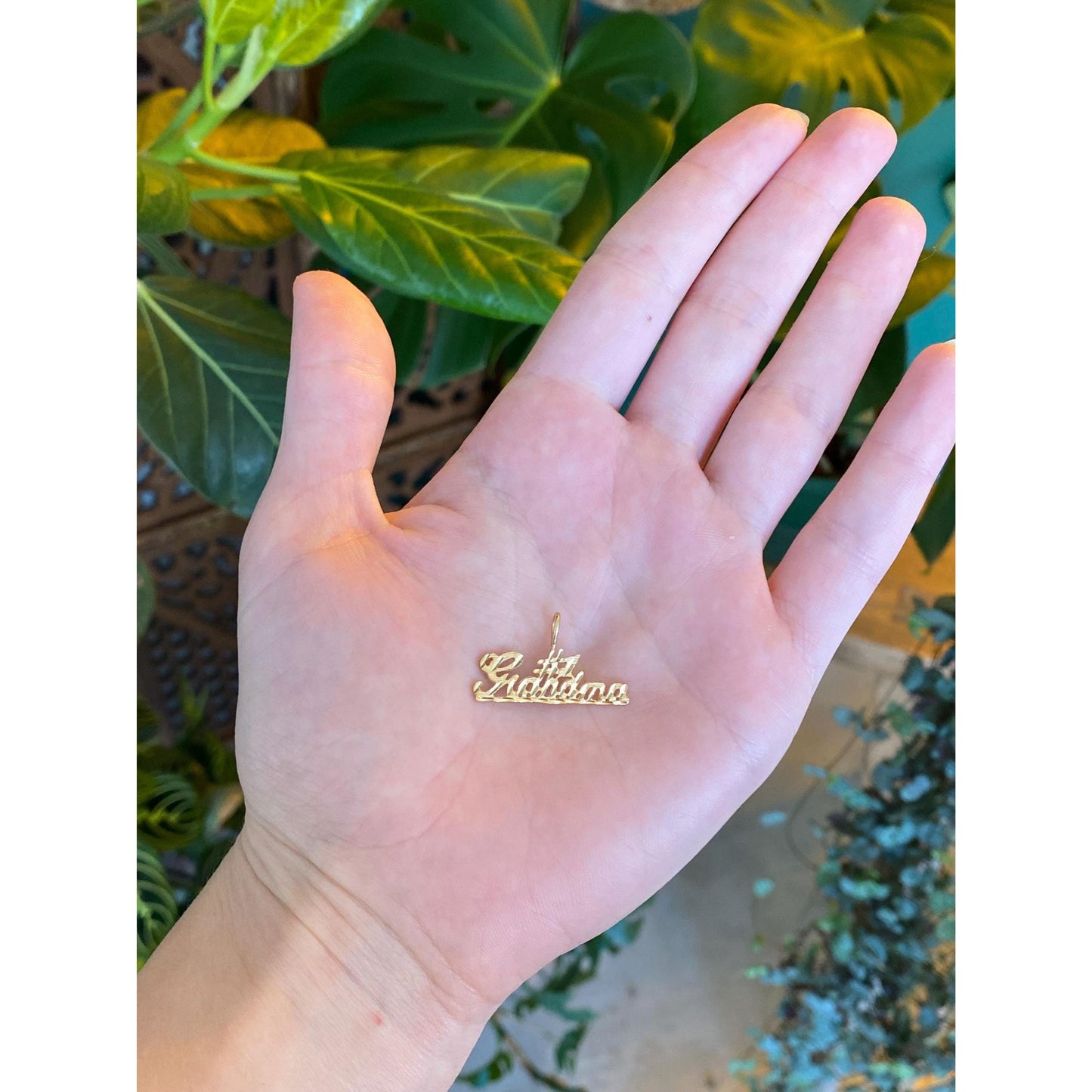 Vintage Solid 14k Yellow Gold #1 Grandma Charm