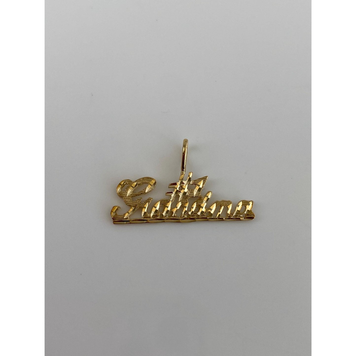 Vintage Solid 14k Yellow Gold #1 Grandma Charm