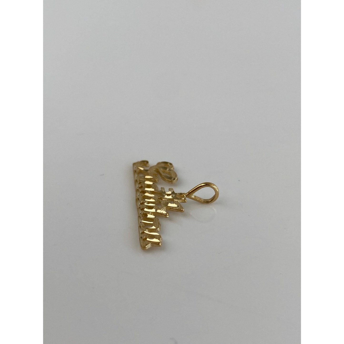 Vintage Solid 14k Yellow Gold #1 Grandma Charm