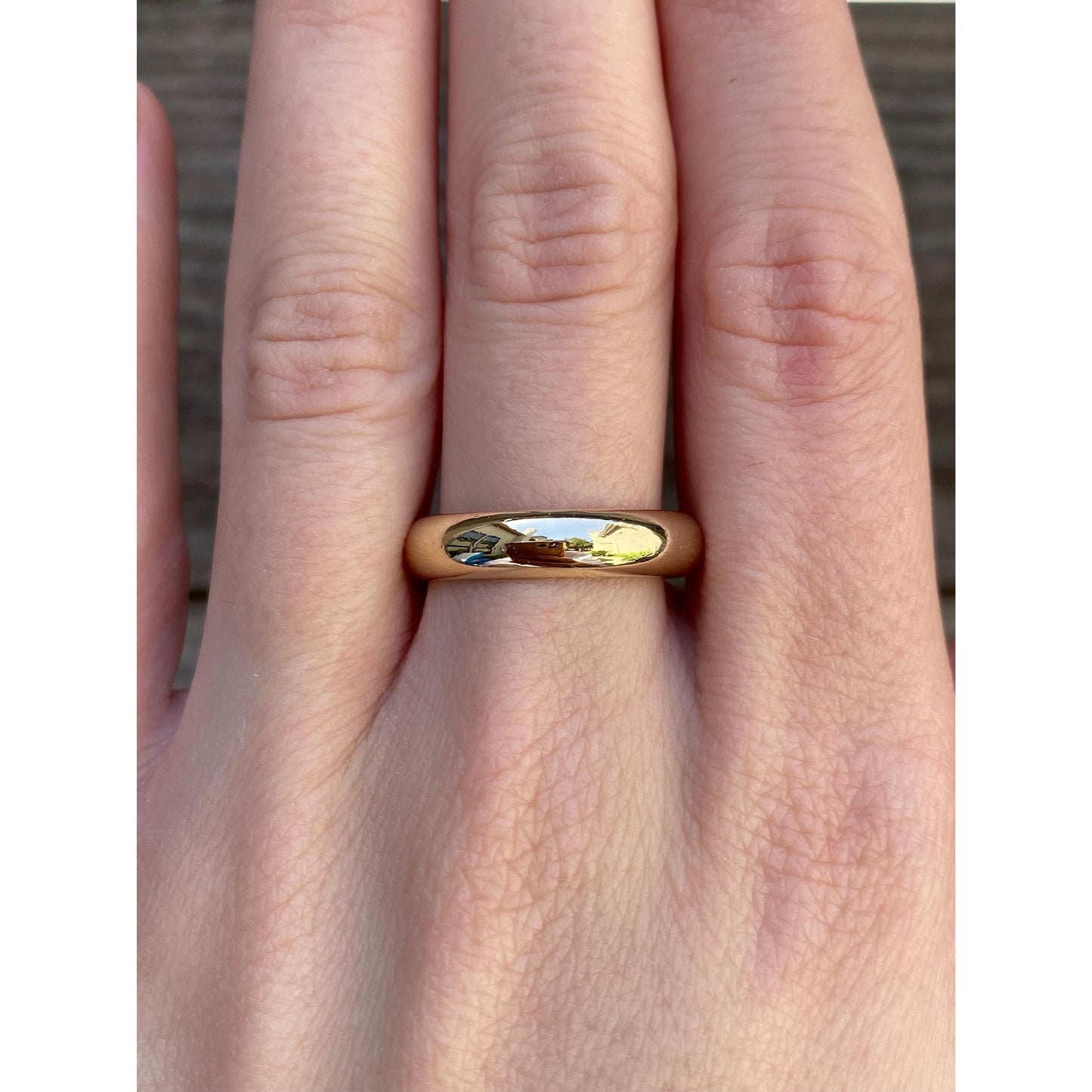 Vintage Solid 14k Yellow Gold Ring Band - Size 9.25